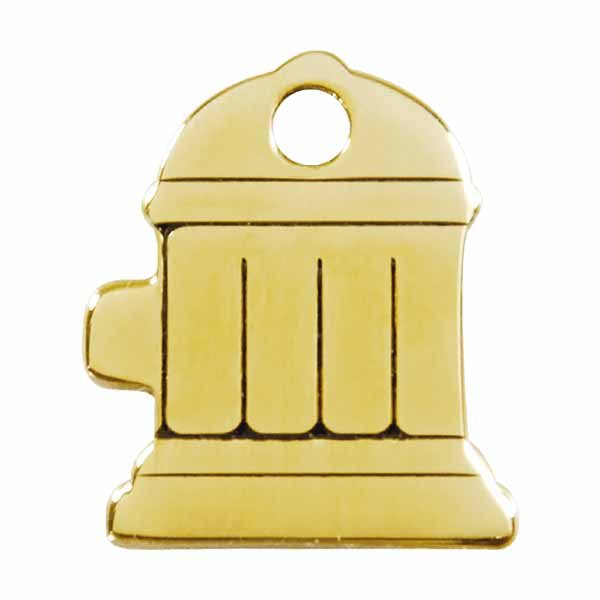 Red Dingo Brass Pet Name Tag Fire Hydrant