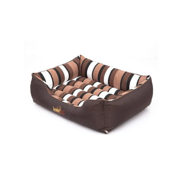 Hobby Dog Comfort Brown with Stripes Dog Bed 03