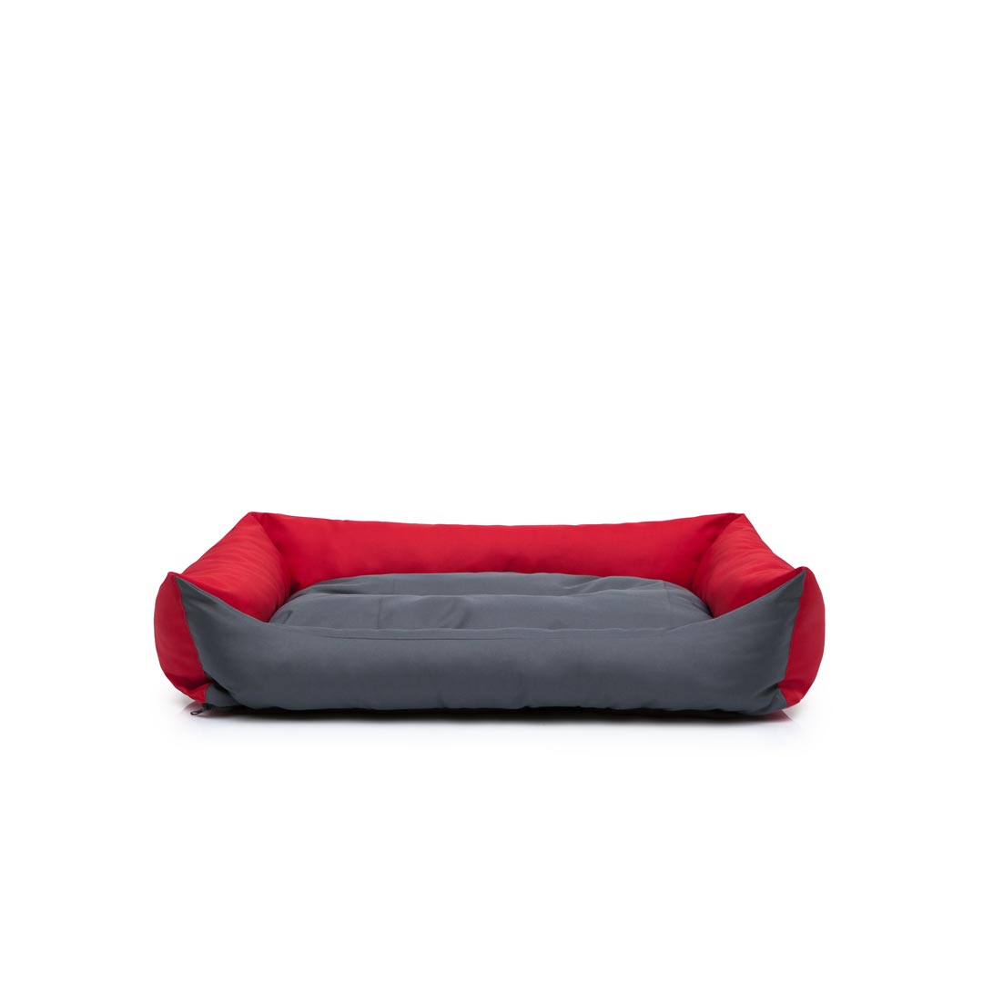 Hobby Dog ECO Dog Bed Red with Grey 1