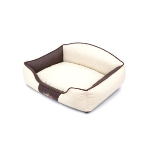 Hobby Dog Elite Dog Bed Beige with Brown Sides 3