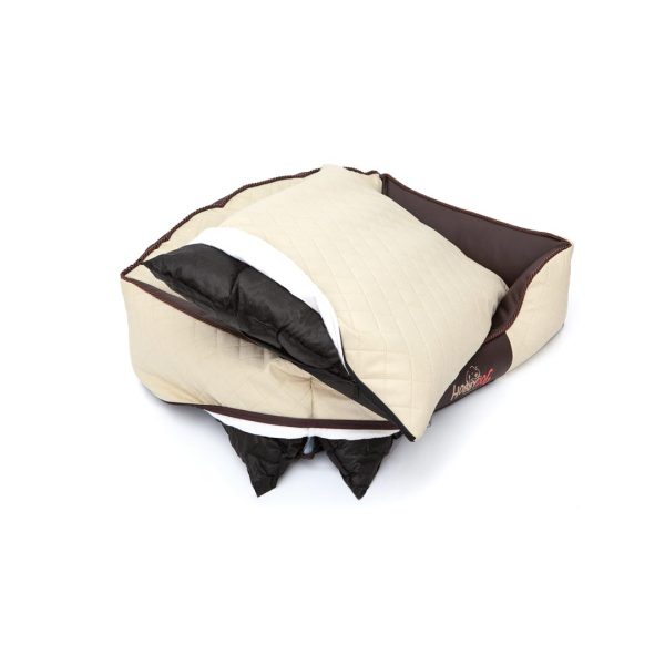Hobby Dog Elite Dog Bed Beige with Brown Sides 6