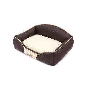 Hobby Dog Elite Dog Bed Brown with Beige Pillow 3