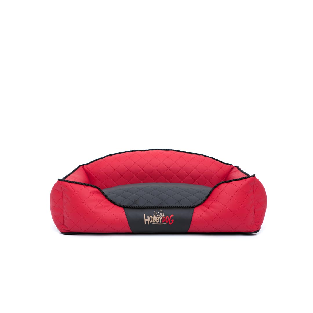 Hobby Dog Elite Dog Bed Red with Black Pillow 1