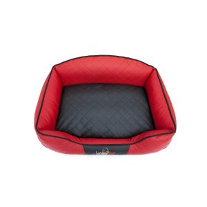 Hobby Dog Elite Dog Bed Red with Black Pillow 2