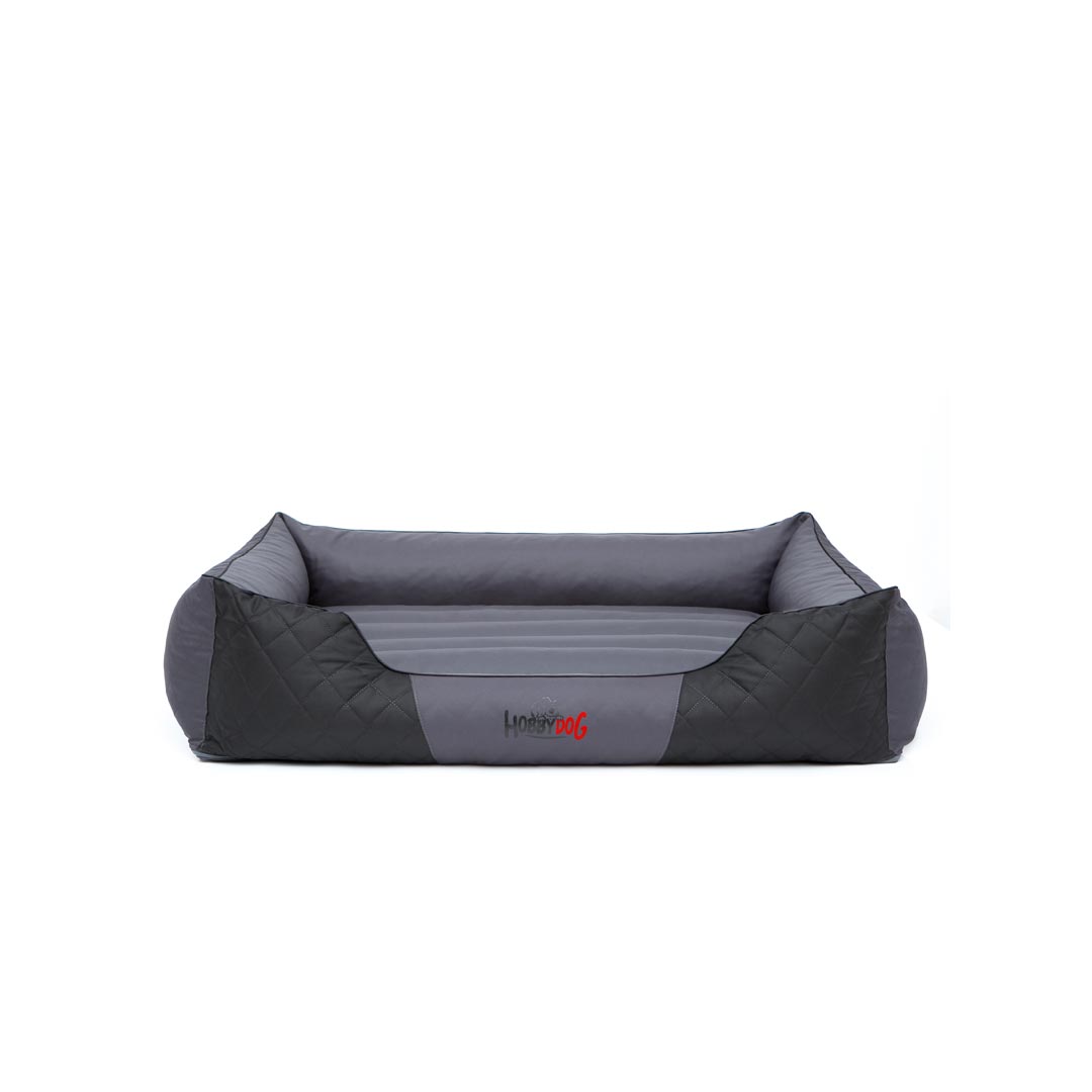 Hobby Dog Premium Dog Bed Grey with Black Front 3