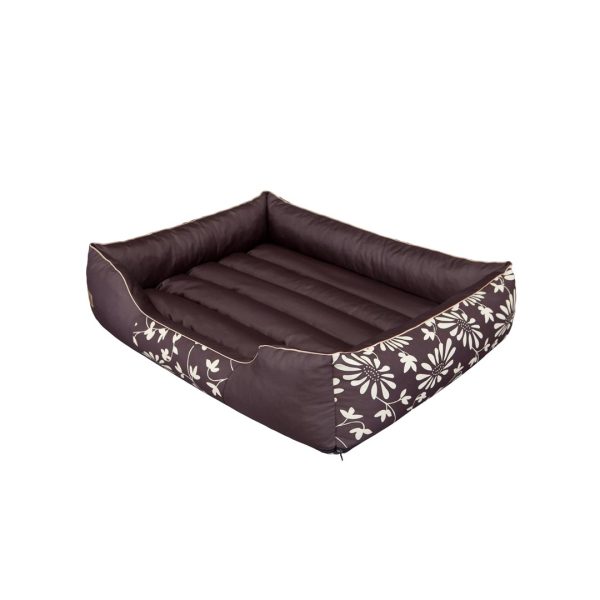 Hobby Dog Prestige Brown with Flowers Dog Bed 3