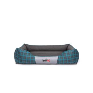 Hobby Dog Prestige Graphite with Blue Grid Dog Bed 1