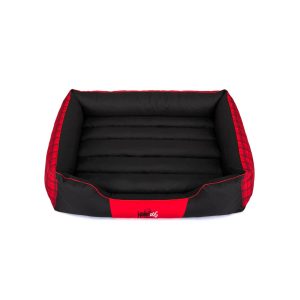 Hobby Dog Prestige Red with Grid Dog Bed 1