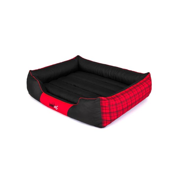 Hobby Dog Prestige Red with Grid Dog Bed 3