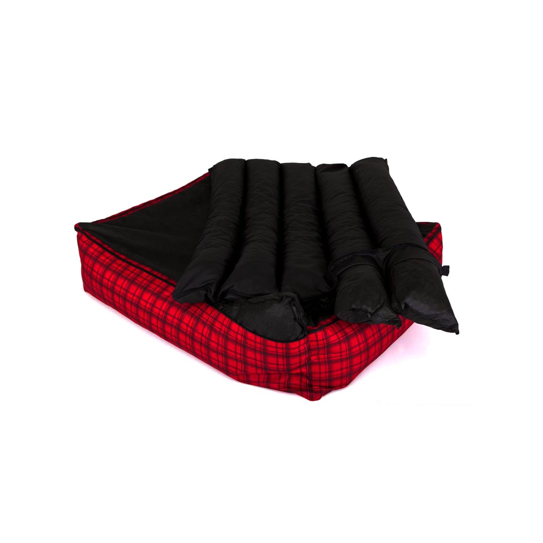 Hobby Dog Prestige Red with Grid Dog Bed 6