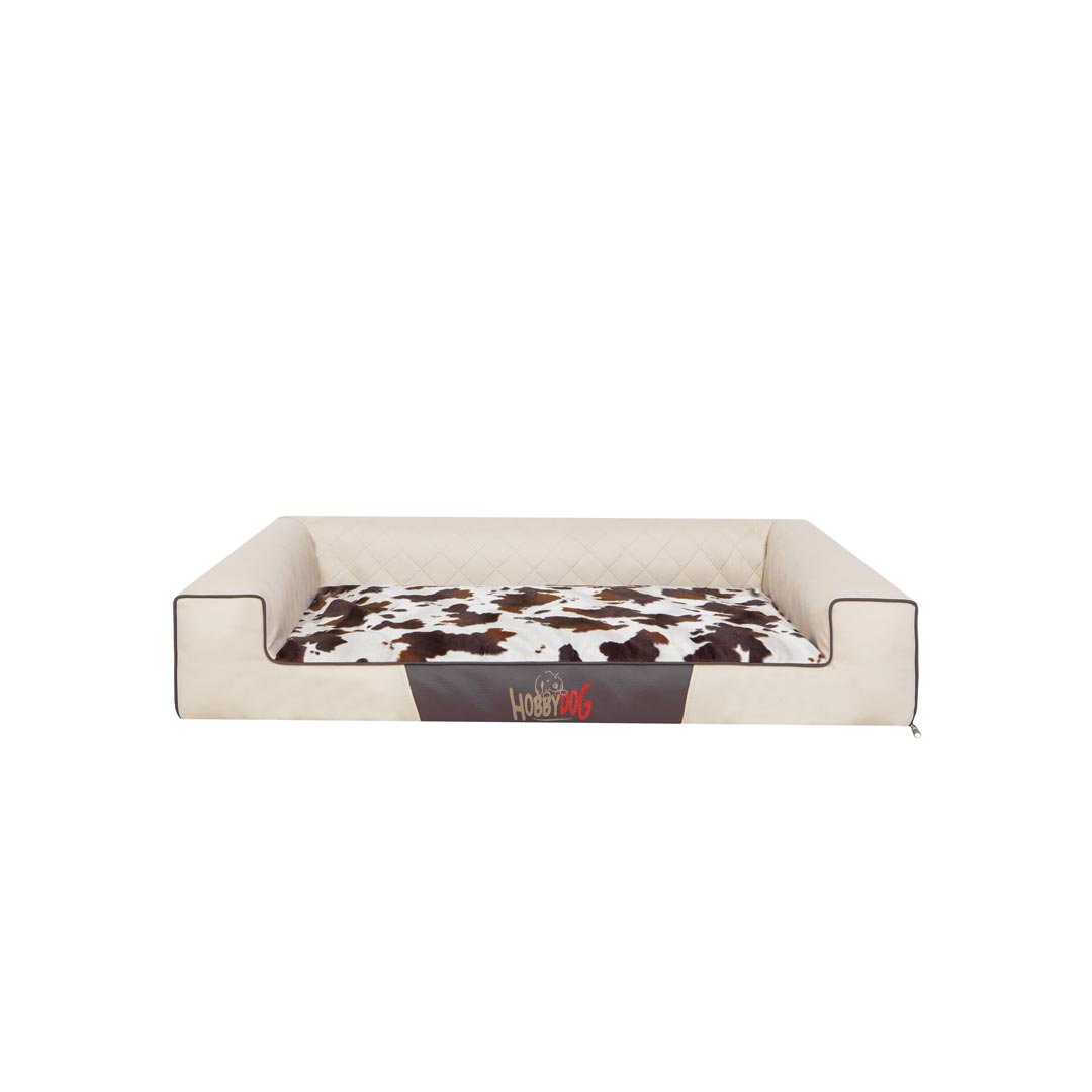 Hobby Dog Victoria LUX Dog Bed Beige with Fur 2