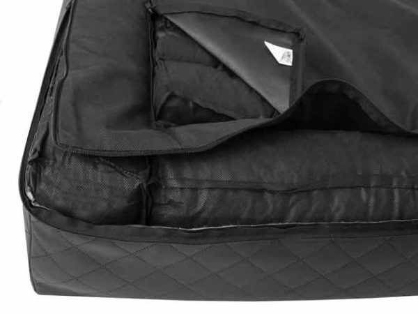 Hobby Dog Victoria LUX Dog Bed Black with Fur 5