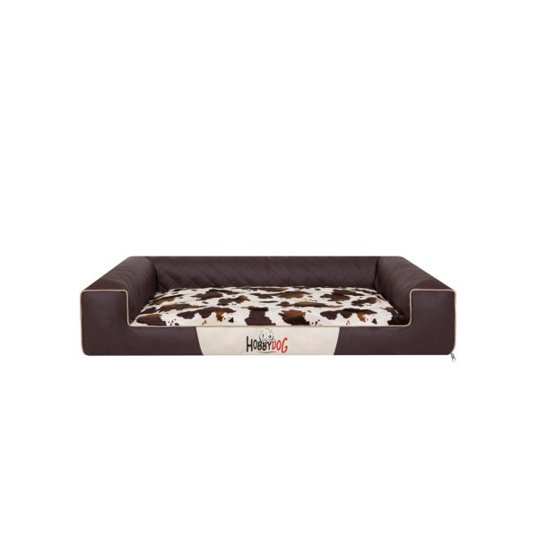 Hobby Dog Victoria LUX Dog Bed Dark Brown with Fur 2