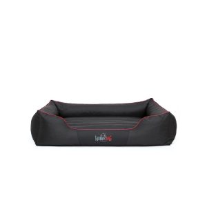 Red Dingo Comfort Black Red Piping Dog Bed 001