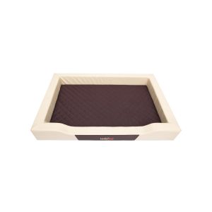 Hobby Dog Deluxe Dog Bed Beige with Brown 001